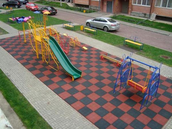 Тротуарная резиновая плитка для детских площадок, садовых дорожек, улицы